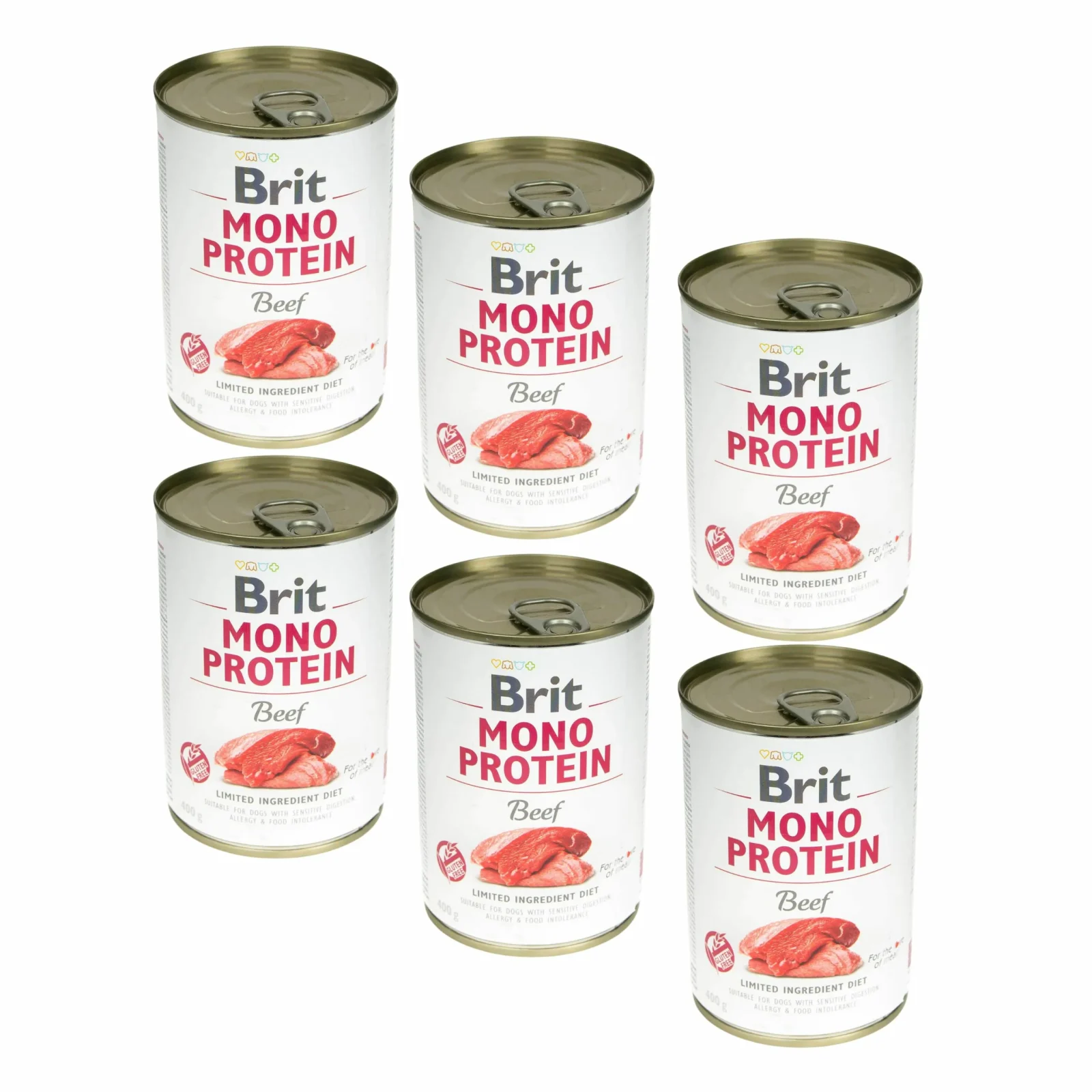 BRIT MONO PROTEIN Mokra Karma Dla Psa z Wołowiną 6x400g