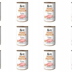 Brit Mono Protein Turkey Indyk Puszka 12 x 400 g