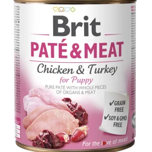 BRIT PATÉ & MEAT CHICKEN & TURKEY FOR PUPPY 800g