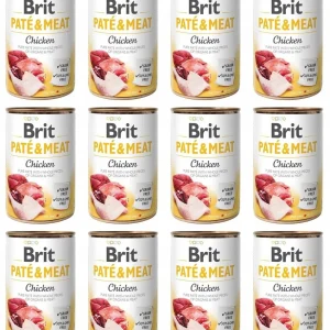 Brit Pate & Meat Dog Chicken Kurczak 12 x 400 g