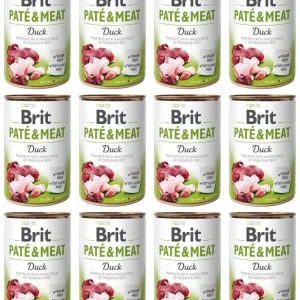 Brit Pate & Meat Duck Kaczka puszki 12 x 400 g mokra karma dla psów
