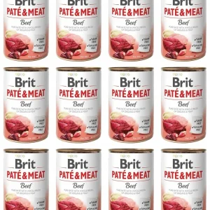Brit Pate&Meat Dog Beef Wołowina 12 x 400 g