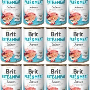 Brit Pate&Meat Dog Salmon 12 x 400 g mokra karma dla psów