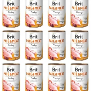Brit Pate&Meat Turkey Indyk 12 x 400 g