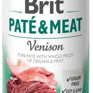 Brit Pate&Meat Venison Dziczyzna 400 g