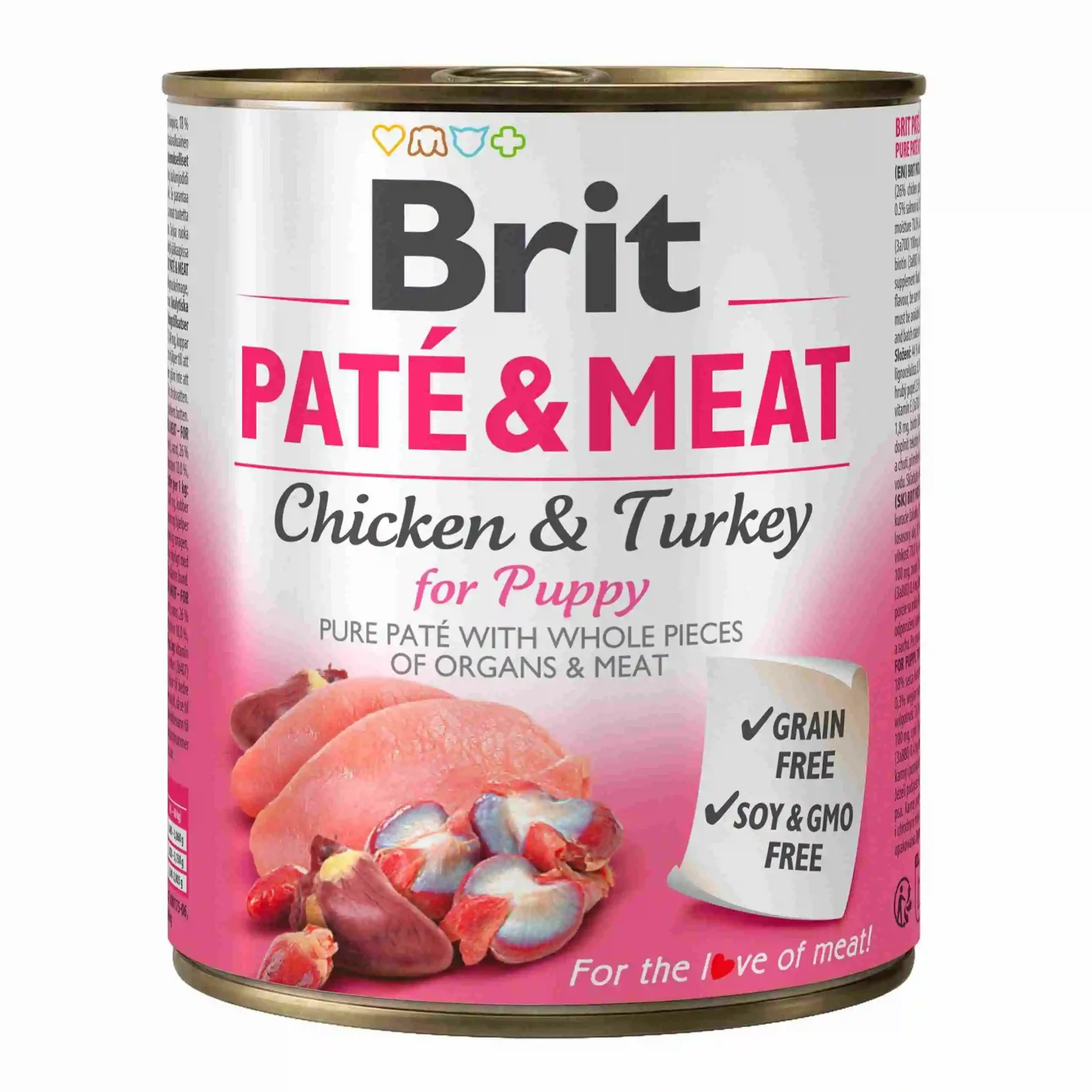 BRIT pies Pate & Meat Puppy 800g