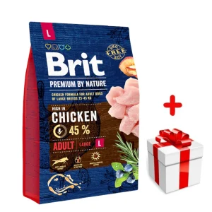 BRIT Premium By Nature Adult L 3kg + niespodzianka dla psa GRATIS!