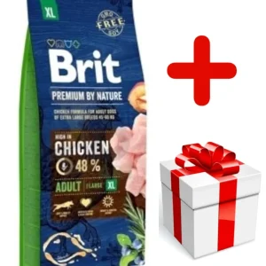 BRIT Premium By Nature Adult XL 15kg + niespodzianka dla psa GRATIS!