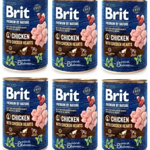 Brit Premium by Nature Chicken With Chicken Hearts 6x400g