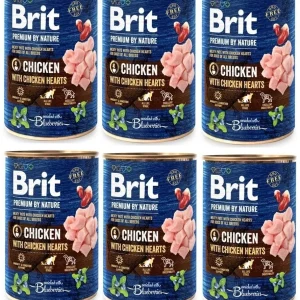 Brit Premium by Nature Chicken With Chicken Hearts 6x800g