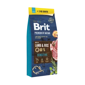 BRIT Premium By Nature Sensitive Lamb 15kg+3kg