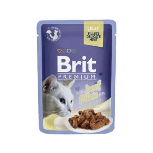 BRIT Premium kot Filety wołowiny w galarecie 85g