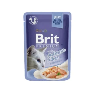 BRIT Premium kot Jelly Fillets with Salmon 85g