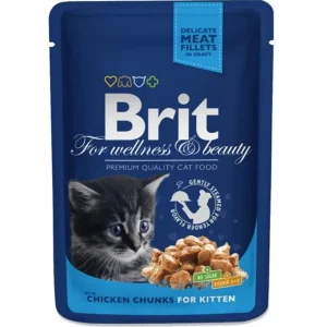 BRIT Premium kot Kitten Chicken & Chunks 100g