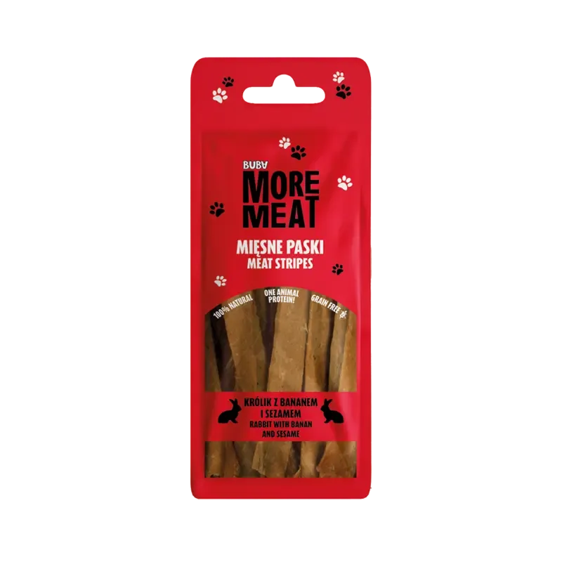 BUBAlicious More Meat paski 70g królik banan sezam