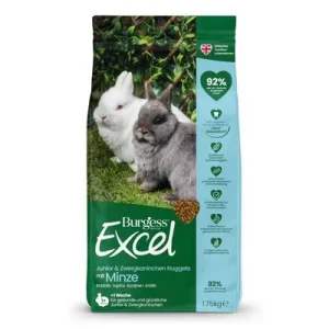 Burgess Excel Junior & Dwarf Rabbit Nuggets z miętą ► Zamów teraz ✔