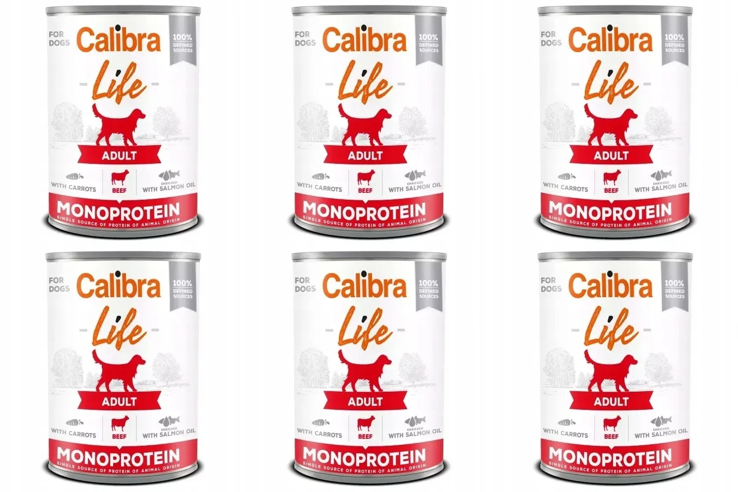 Calibra Life Dog Monoprotein Beef 6 x 400 g