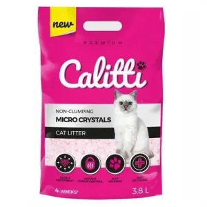 Calitti MICRO Crystals Silkonowy Żwirek 3 x 3,8l do kocich kuwet, drobny