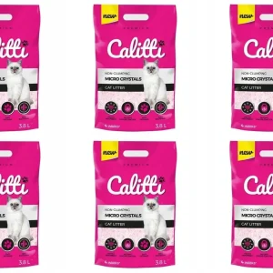 Calitti MICRO Crystals Silkonowy Żwirek 6 x 3,8l do kocich kuwet, drobny