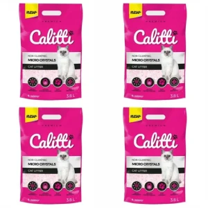 Calitti MICRO Crystals Silkonowy Żwirek 8 x 3,8l do kocich kuwet, drobny