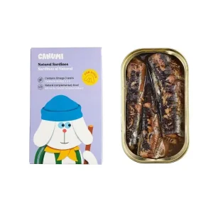 Canumi naturalne sardynki dla psa - naturalny przysmak i karma uzupełniająca dla psa - 120g