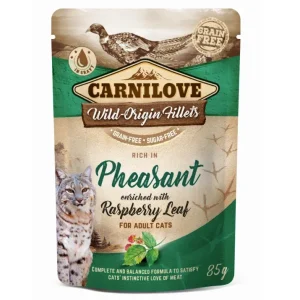 Carnilove Cat Pouch bażant z liśćmi maliny saszetka 85g