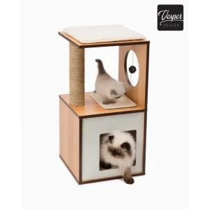 Catit Drapak Catit Vesper V-Box, orzech włoski, S,37 x 37 x 72.5 cm