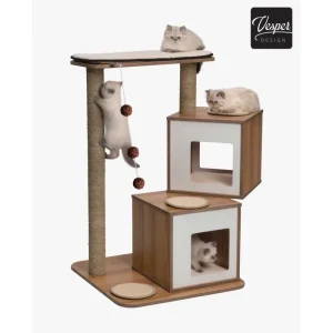 Catit Drapak stojący Catit Vesper Double, 103.5 x 65 x 65 cm, orzechowy