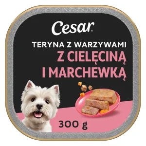 Cesar Teryna z Warzywami 300 g z Cielęciną i marchewką