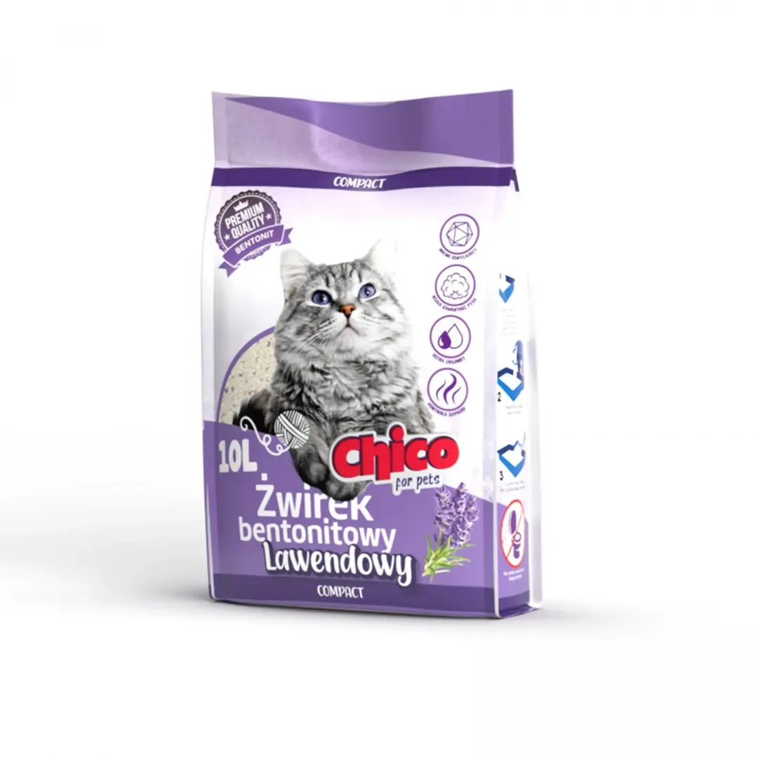 CHICO Żwirek bentonitowy Compact Lawenda 10L