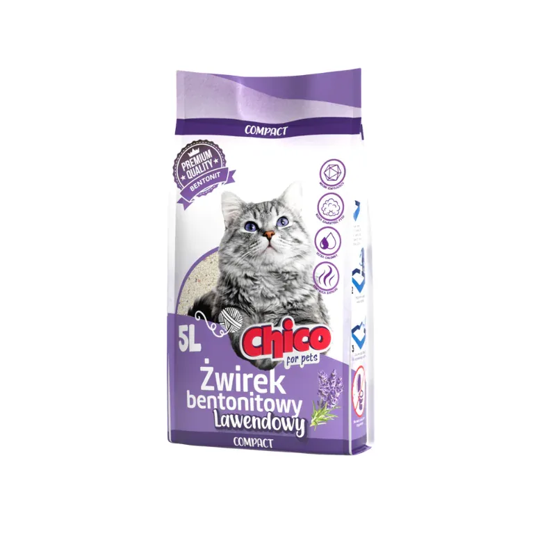CHICO Żwirek bentonitowy Compact Lawenda 5L