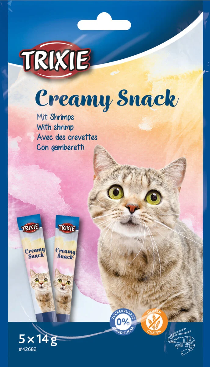 Creamy snack tuńczyk i krewetki, przysmak, dla kota, 5 x 14 g - Image 2