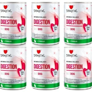 Disugual Dla Psa Mokra Dieta Trzustkowa DIGESTIVE LOW FAT Królik 6 x 400 g