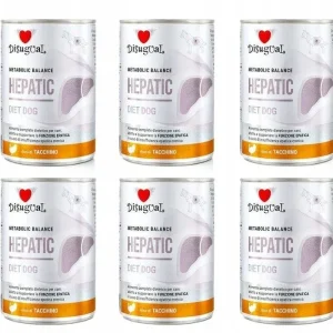 Disugual Dla Psa Mokra dieta wątroba Weterynaryjna Hepatic Indyk 6 x 400 g