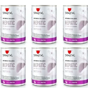 Disugual Dla Psa Mokra dieta wątroba Weterynaryjna Hepatic Kaczka 6 x 400 g