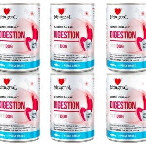 Disugual Psy Mokra Dieta Trzustkowa DIGESTIVE LOW FAT Białe Ryby 6 x 400 g