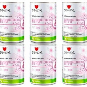 Disugual Psy Mokra Dieta Weterynaryjna Hypoallergenic Przepiórka 6 x 400g