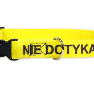 DogStuffs Obroża NIE DOTYKAJ z plastikową klamrą 20mm/30-55cm