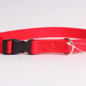 DogStuffs Obroża z plastikową klamrą 25mm/34-60cm czerwona