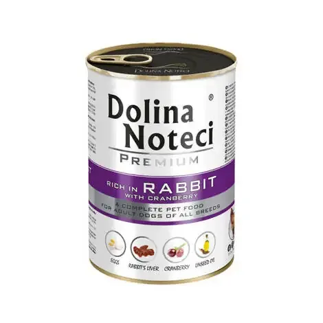 DOLINA NOTECI Premium bogata w królika z żurawiną 400g