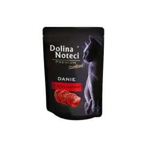 Dolina Noteci Premium danie dla kotów sterylizowanych z wołowiną 85g