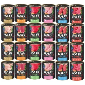 DOLINA NOTECI Rafi dla psa mix smaków 24x800g