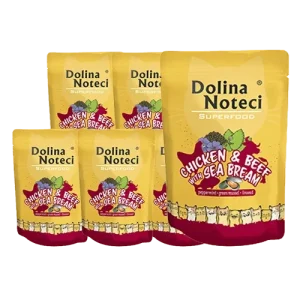DOLINA NOTECI Superfood kurczak i wołowina z doradą saszetka 10x85g
