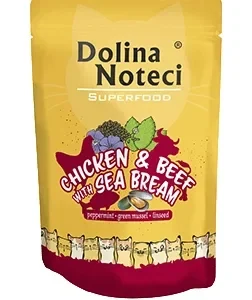 DOLINA NOTECI Superfood kurczak i wołowina z doradą saszetka 85g