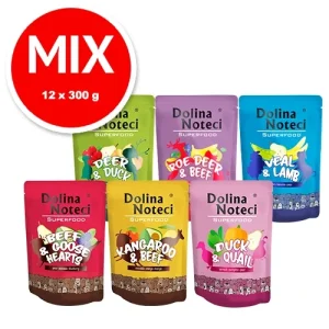 DOLINA NOTECI SUPERFOOD MIX SMAKÓW 12 x 300g -karma mokra dla psa