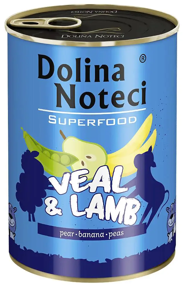 DOLINA NOTECI Superfood pies Cielęcina i Jagnięcina 400g