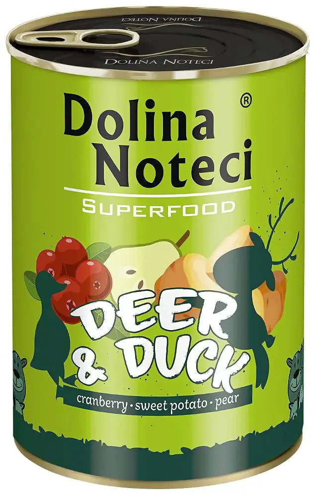 DOLINA NOTECI Superfood pies Jeleń i Kaczka 400g