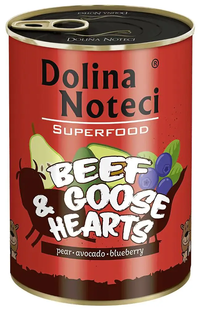 DOLINA NOTECI Superfood pies Wołowina i Serca gęsi 400g