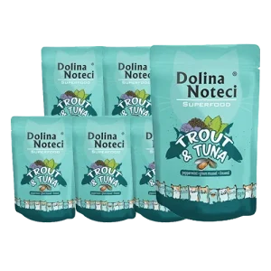 DOLINA NOTECI Superfood pstrąg i tuńczyk saszetka 10x85g