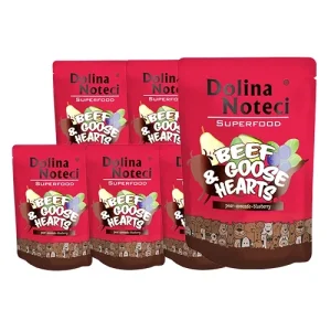 DOLINA NOTECI SUPERFOOD wołowina z sercami z gęsi 10x300g - karma mokra dla psa